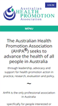 Mobile Screenshot of healthpromotion.org.au