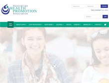 Tablet Screenshot of healthpromotion.org.au